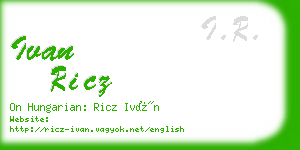 ivan ricz business card